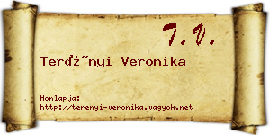 Terényi Veronika névjegykártya