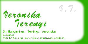 veronika terenyi business card